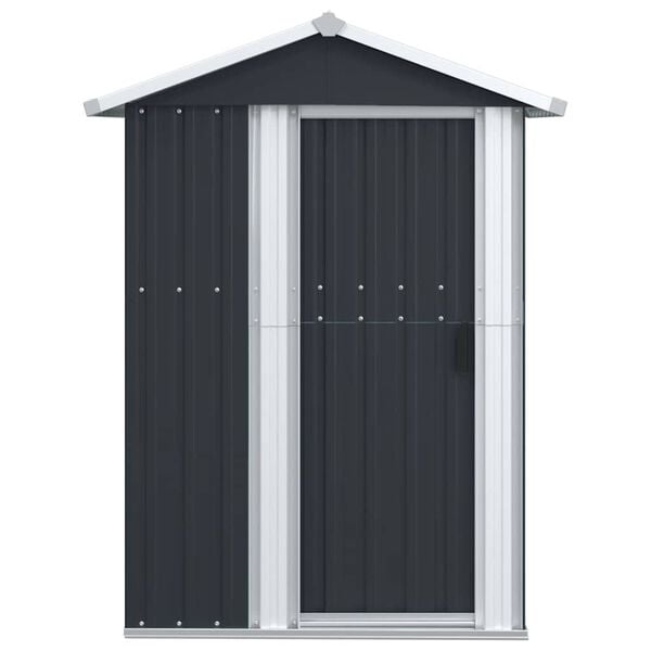vidaXL Garden Shed Anthracite 126x97.5x177 cm Galvanised Steel