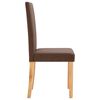 vidaXL Dining Chairs 2 pcs Brown Fabric