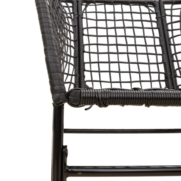 vidaXL Garden Chairs 2 pcs Black Poly Rattan