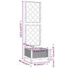 vidaXL Garden Planter with Trellis Blue Grey 40x40x121.5 cm PP