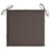 vidaXL Garden Chairs with Taupe Cushions 3 pcs Solid Teak Wood
