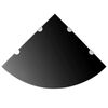 vidaXL Corner Shelves 2 pcs with Chrome Supports Glass Black 45x45 cm