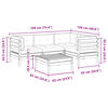 vidaXL 5 Piece Garden Sofa Set with Cushions Wax Brown Solid Wood Pine