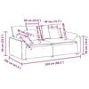 vidaXL Modular Sofa with Cushions Dark Grey