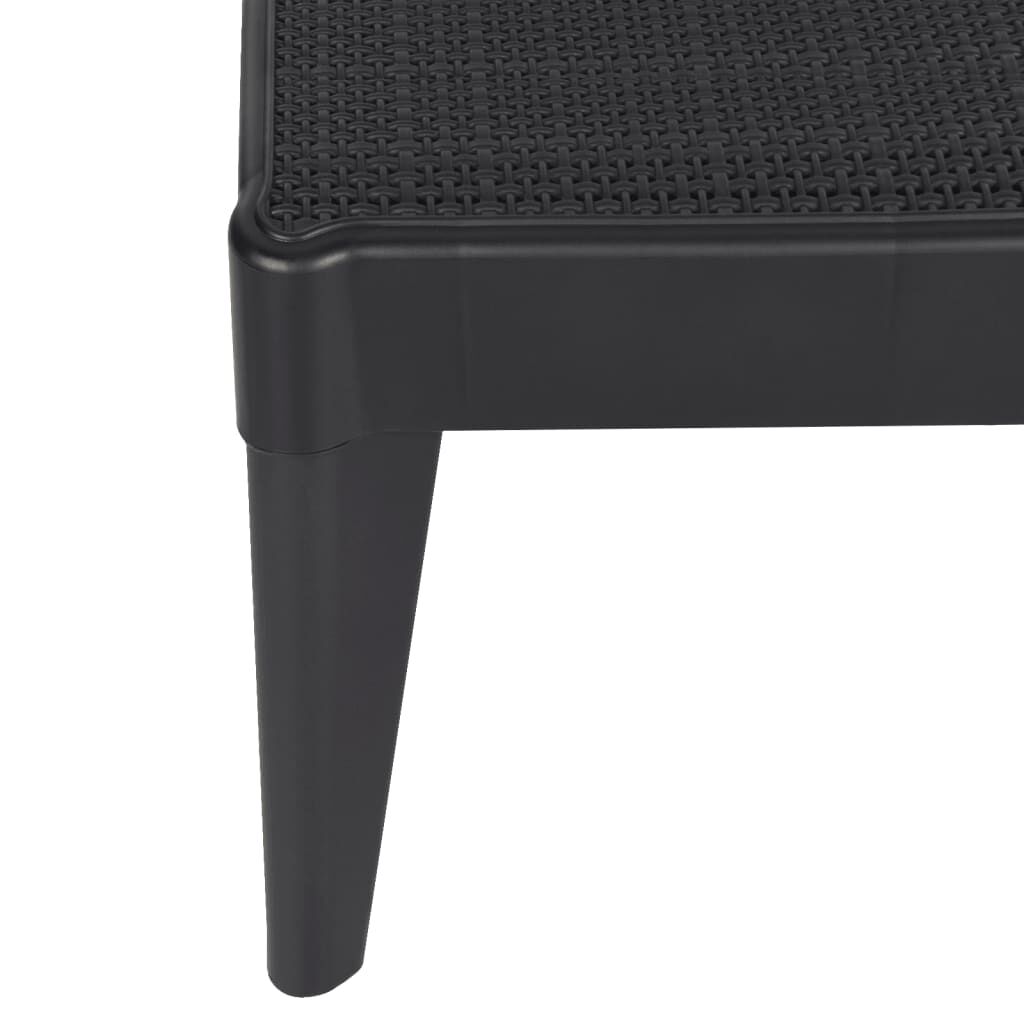 vidaXL Sun Lounger Anthracite 186x60x29 cm PP