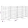 vidaXL Gabion Wall with Covers Galvanised Steel 200x20x85 cm