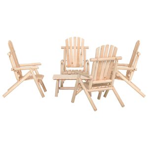 vidaXL 5 Piece Garden Lounge Set Solid Wood Spruce