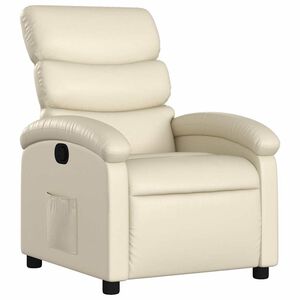 vidaXL Recliner Chair Cream Faux Leather