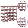 vidaXL Wine Rack for 20 Bottles Brown Solid Wood Pine