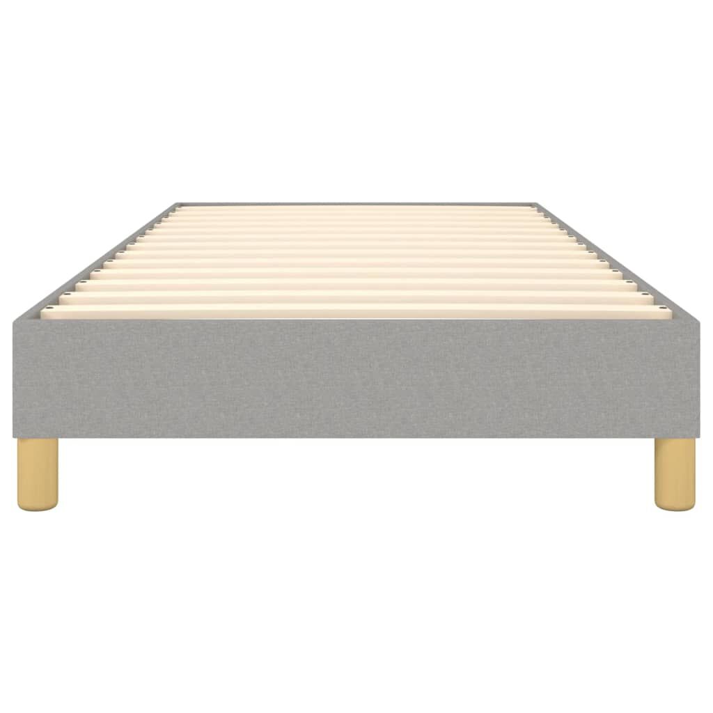 vidaXL Bed Frame without Mattress Light Grey Twin Fabric (US Only)