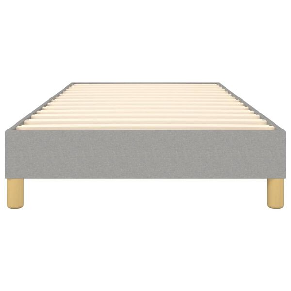 vidaXL Bed Frame without Mattress Light Grey Twin Fabric (US Only)