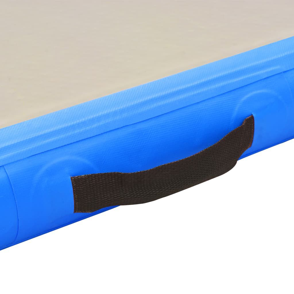 vidaXL Inflatable Gymnastics Mat with Pump 400x100x10 cm PVC Blue
