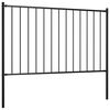 vidaXL Fence Panel with Posts Powder-coated Steel 1.81x0.75 m Black