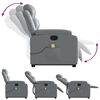 vidaXL Stand up Massage Recliner Chair Grey Faux Leather