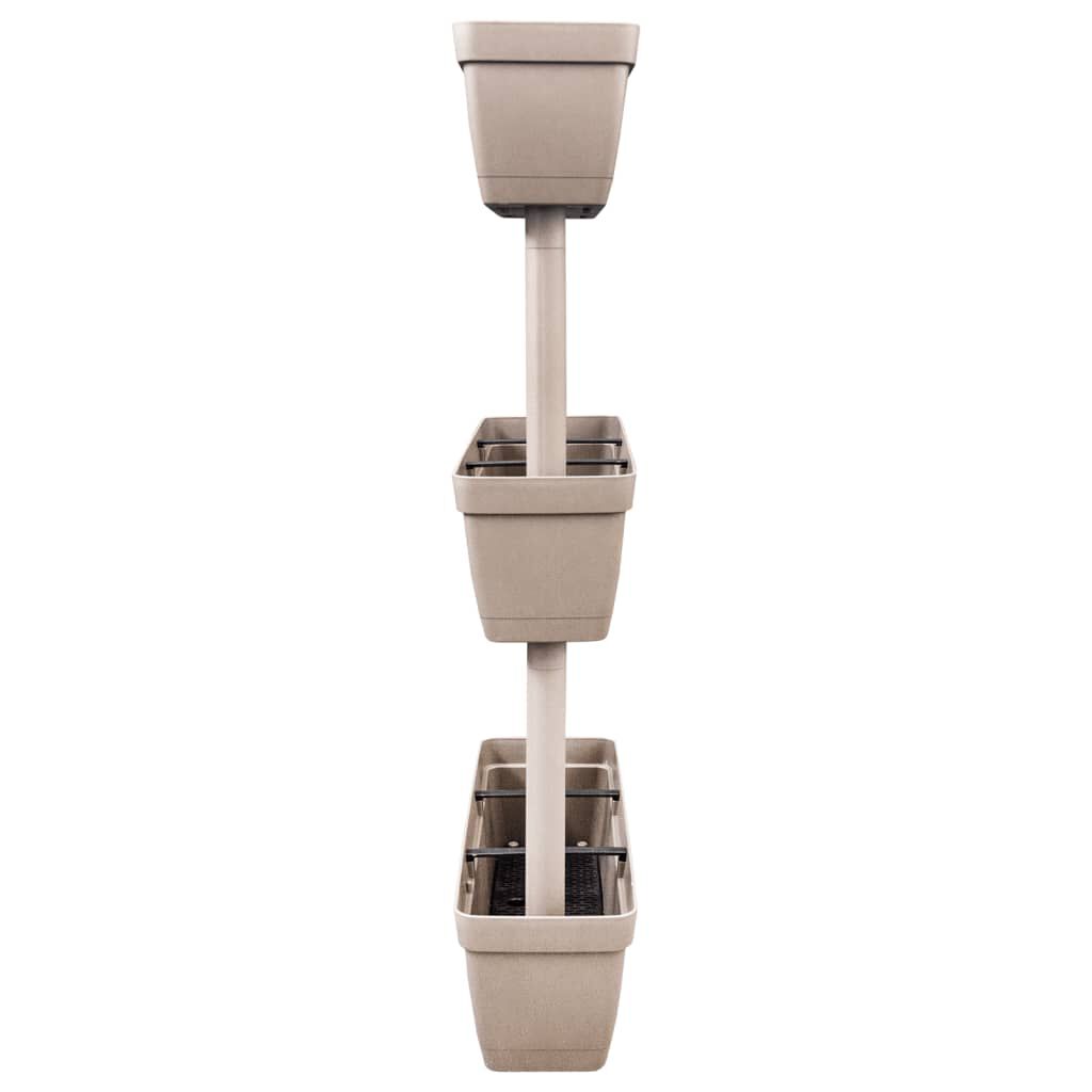 vidaXL Garden Planter 3 pcs 100 cm Taupe