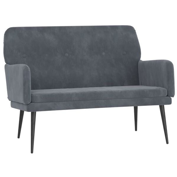 vidaXL Bench Dark Grey 108x79x79 cm Velvet