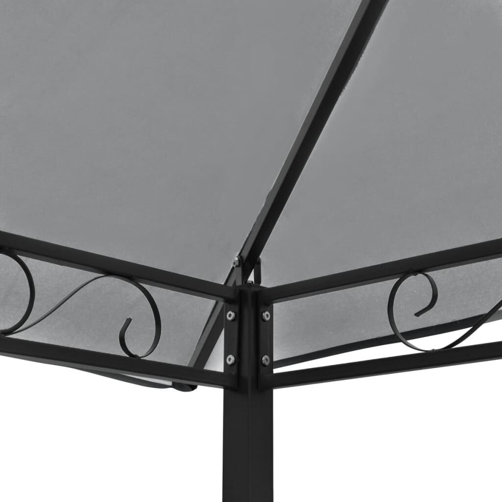 vidaXL Garden Pavilion with Table and Benches 2.5x1.5x2.4 m Anthracite