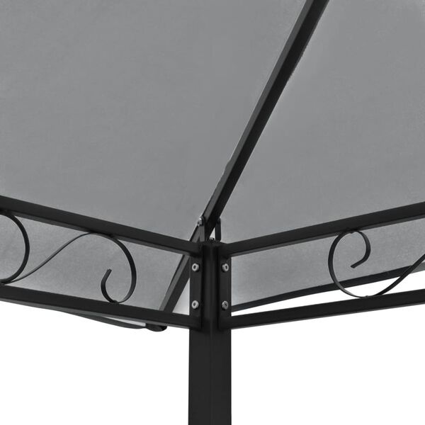 vidaXL Garden Pavilion with Table and Benches 2.5x1.5x2.4 m Anthracite