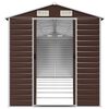 vidaXL Garden Shed Brown 191x640x198 cm Galvanised Steel