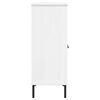 vidaXL Bookcase with Metal Legs White 90x35x90.5 cm Solid Wood OSLO