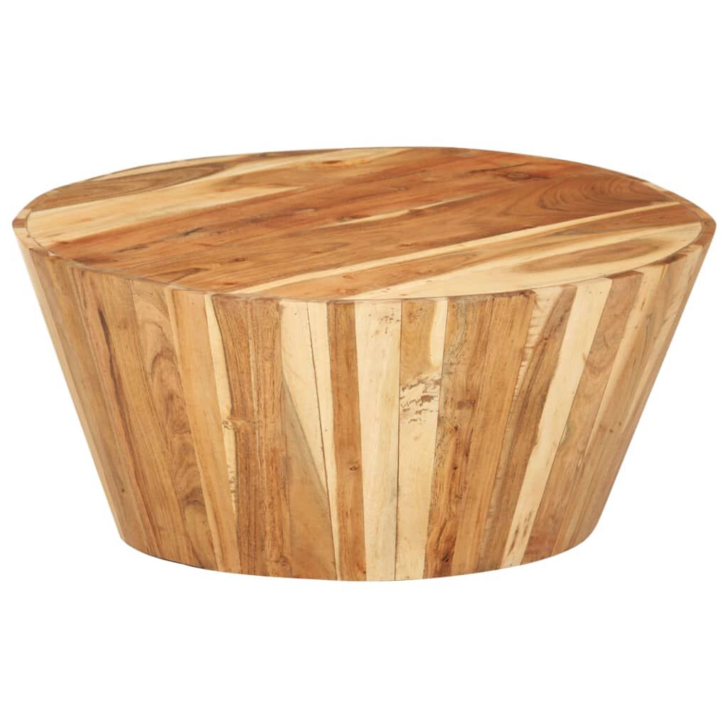 vidaXL Coffee Table Ø65x31 cm Solid Acacia Wood
