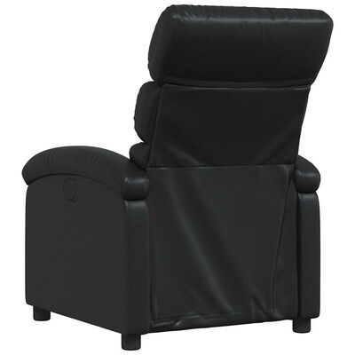 vidaXL Recliner Chair Black Faux Leather
