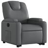 vidaXL Stand up Recliner Chair Grey Faux Leather