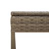 vidaXL Sun Lounger with Canopy and Table Grey Poly Rattan
