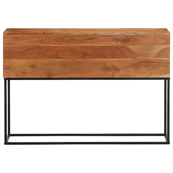 vidaXL Console Table 110x30x75 cm Solid Wood Acacia and Iron