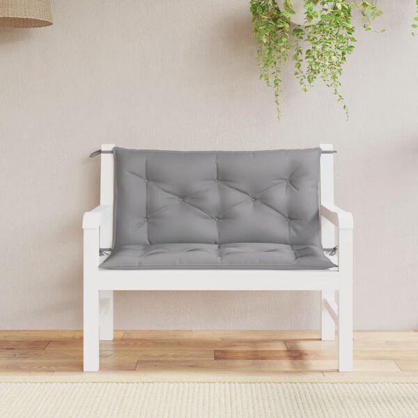 vidaXL Garden Bench Cushions 2pcs Grey 100x50x7 cm Oxford Fabric