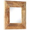 vidaXL Hand-Carved Mirror 50x50x2.5 cm Solid Mango Wood