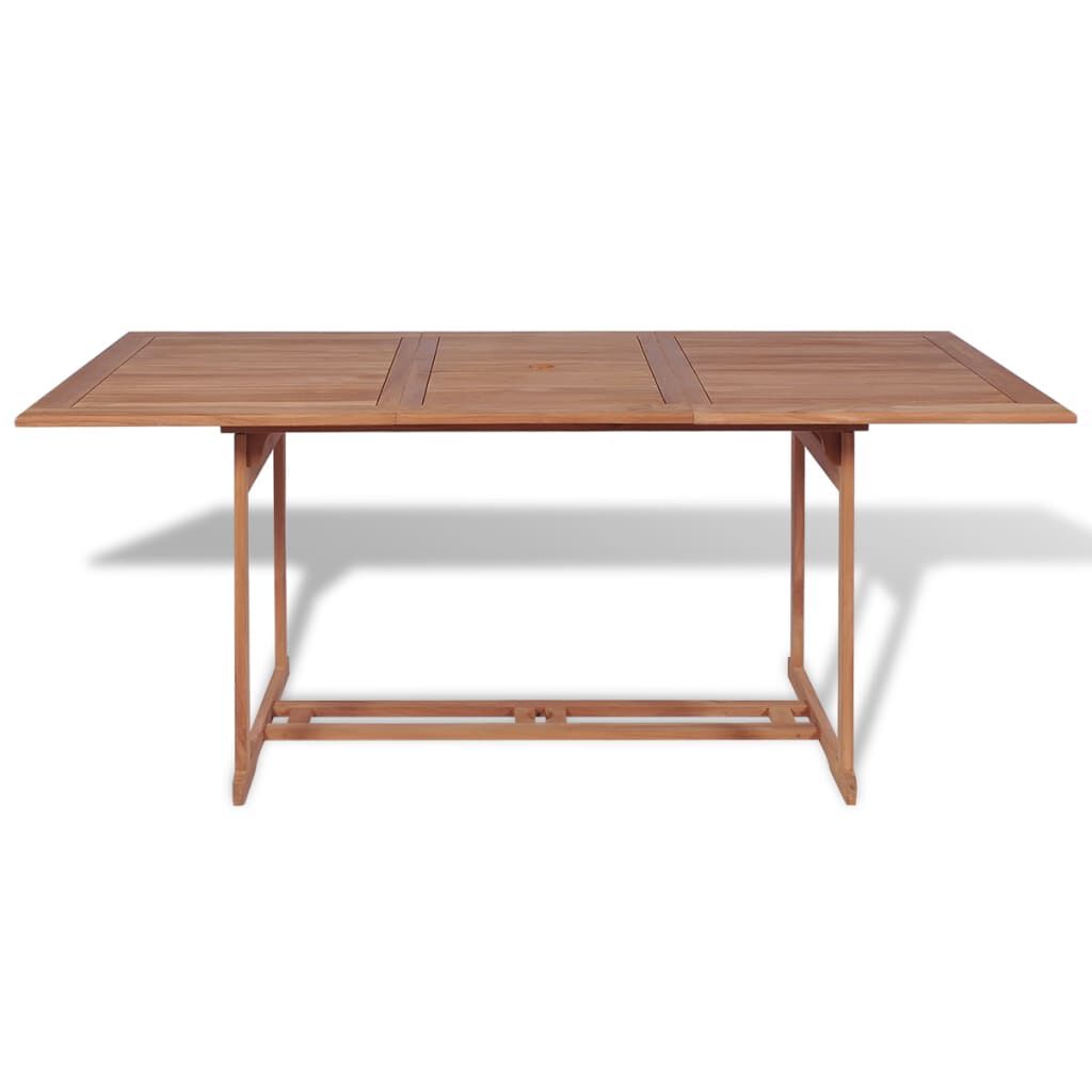 vidaXL 7 Piece Outdoor Dining Set Solid Teak Wood