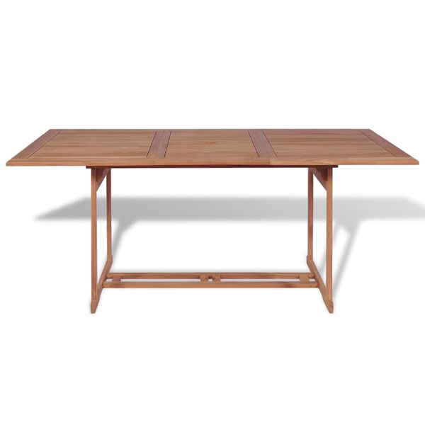 vidaXL 7 Piece Outdoor Dining Set Solid Teak Wood