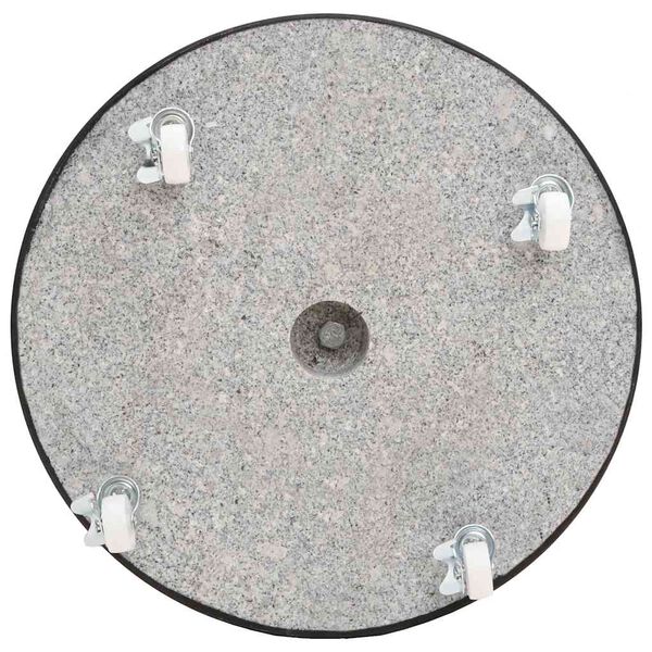 vidaXL Parasol Base Granite 30 kg Round Black