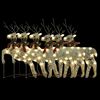 vidaXL Christmas Reindeers 6 pcs Gold 120 LEDs