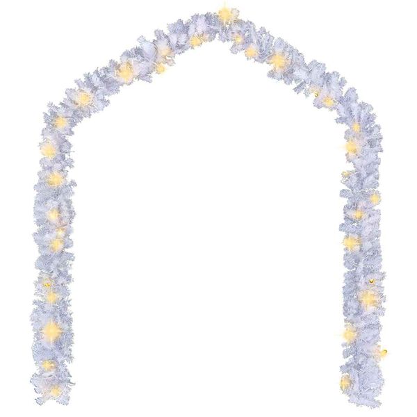 vidaXL Christmas Garland with LED Lights 5 m White