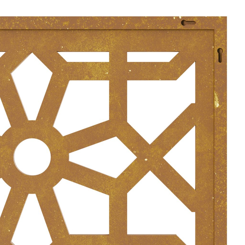 vidaXL Garden Wall Decoration 55x55 cm Corten Steel Moorish Design