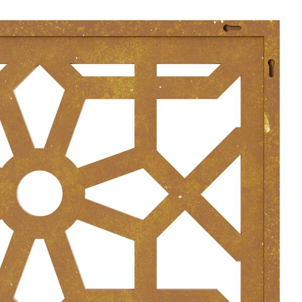 vidaXL Garden Wall Decoration 55x55 cm Corten Steel Moorish Design