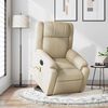 vidaXL Electric Stand up Massage Recliner Chair Cream Fabric