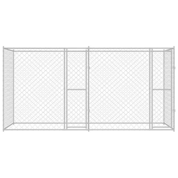 vidaXL Dog Cage Silver 400 x 200 x 200 cm Galvanised Steel