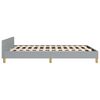 vidaXL Bed Frame without Mattress Light Grey Full Fabric