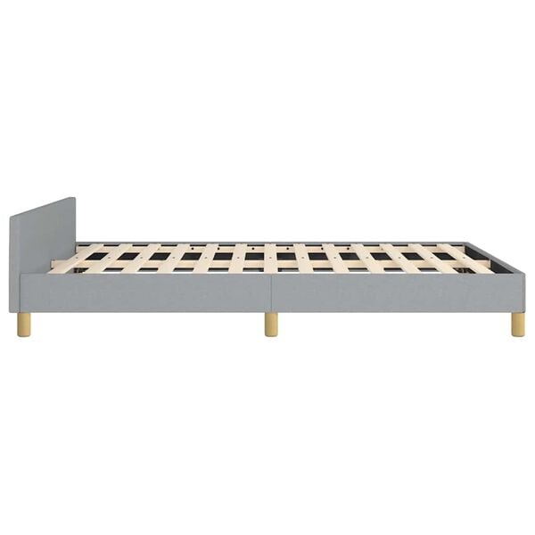 vidaXL Bed Frame without Mattress Light Grey Full Fabric
