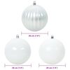 vidaXL Christmas Bauble Set XXL 4 pcs White Plastic