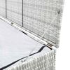 vidaXL Garden Storage Box Light Grey 150x100x100 cm Poly Rattan