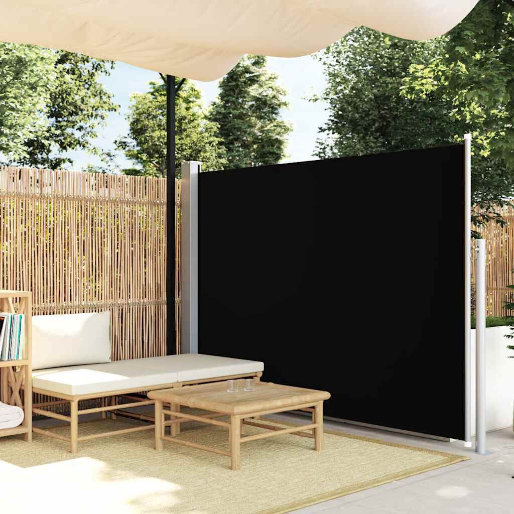vidaXL Retractable Side Awning 160 x 500 cm Black