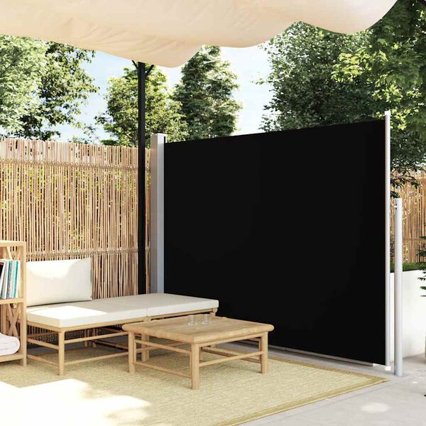 vidaXL Retractable Side Awning 160 x 500 cm Black