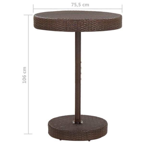 vidaXL 5 Piece Garden Bar Set with Cushions Poly Rattan Brown