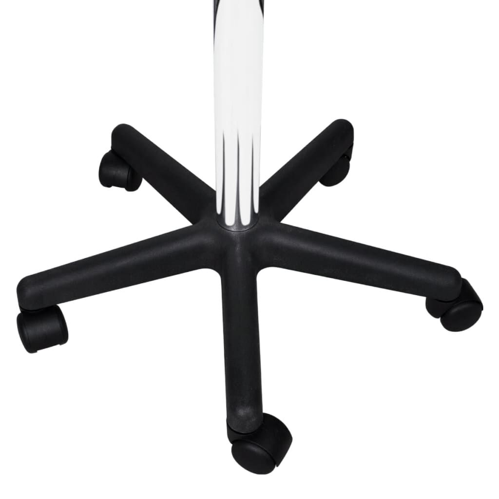vidaXL Office Stool White Faux Leather