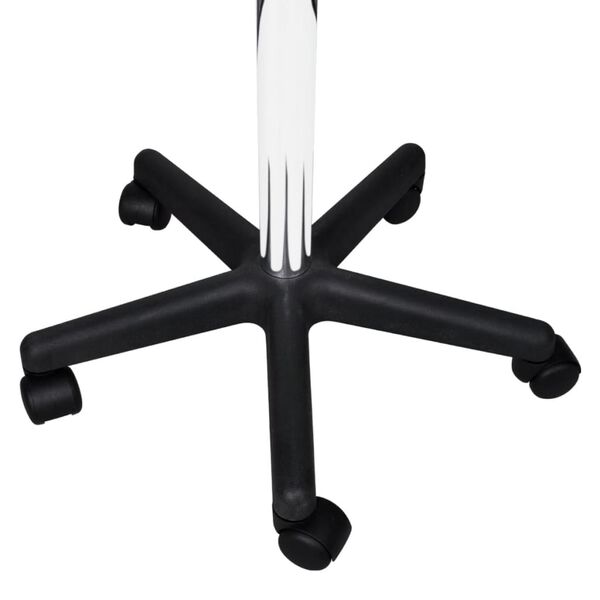 vidaXL Office Stool White Faux Leather
