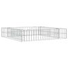 vidaXL Gabion Raised Bed Galvanised Steel 100x100x20 cm